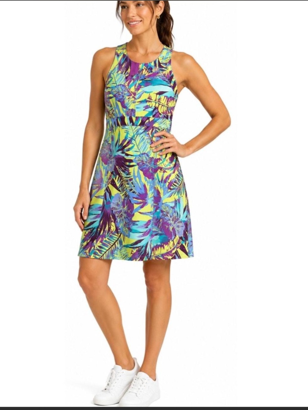 Title Nine Women’s Colorful Tropical Racerback Dress